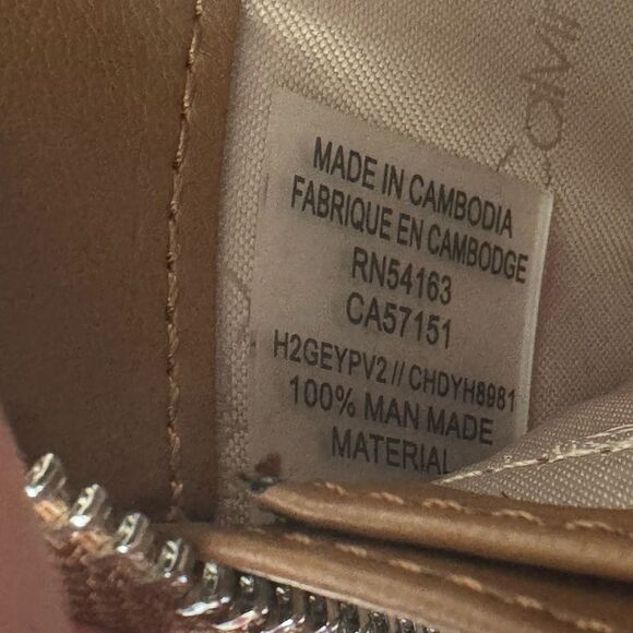 Calvin Klein Brown and Orange/Red Set Wallet and Phone Holder Crossbody Bags - Picture 5 of 14